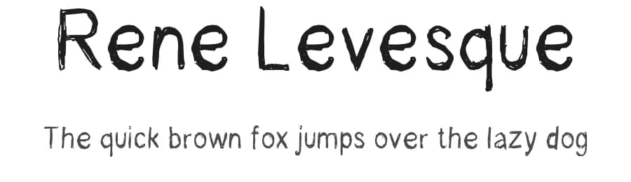 Rene Levesque by Cloutierfontes β Script Handwritten Font