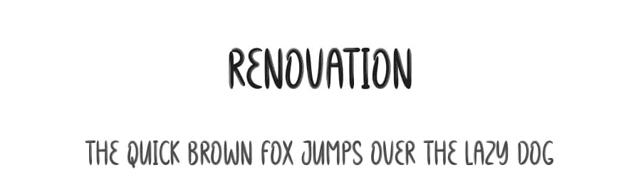 Renovation by Andi Moz — Script Handwritten Font