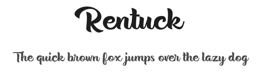 Rentuck by Lettersiro Studio β Script Handwritten Font