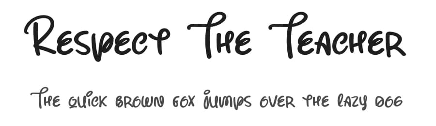 Respect The Teacher by Scratchones — Script Handwritten Font