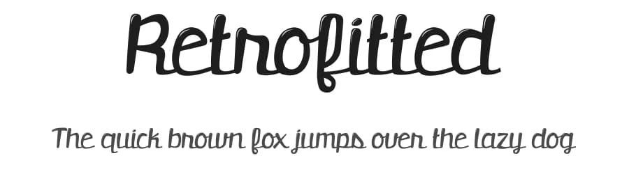 Retrofitted by Brittney Murphy Design β Script Handwritten Font