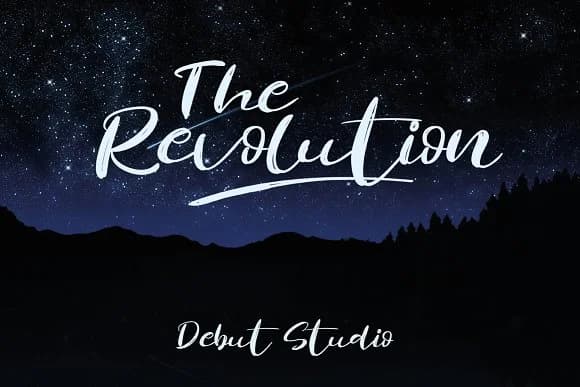 Revolution Brush Font by Debut Studio — Script Handwritten Font