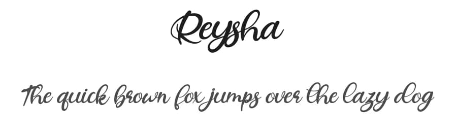Reysha by Vunira Design — Script Handwritten Font