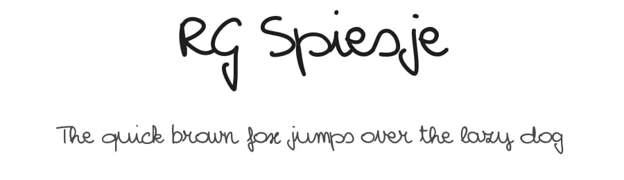 RG Spiesje by Refugeek — Script Handwritten Font