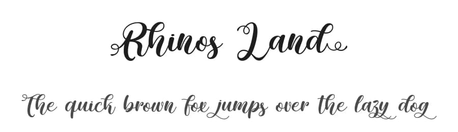 Rhinos Land by Typhoon Type - Suthi Srisopha — Script Handwritten Font