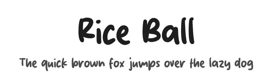 Rice Ball by Origin Type — Script Handwritten Font