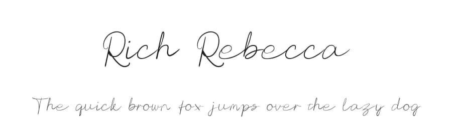 Rich Rebecca by UI Creative — Script Handwritten Font