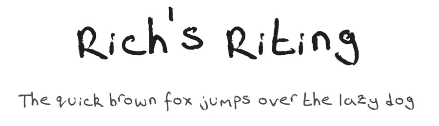 Rich's Riting by FontPanda — Script Handwritten Font
