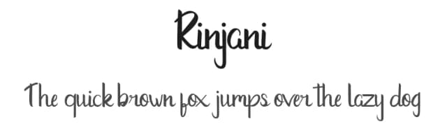 Rinjani by Saber Studio — Script Handwritten Font