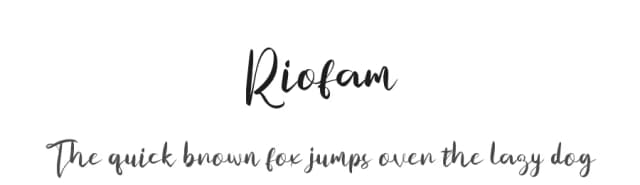 Riofam by Khalwa Studio — Script Handwritten Font