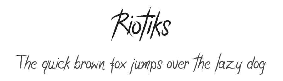 Riotiks by Typia Nesia — Script Handwritten Font