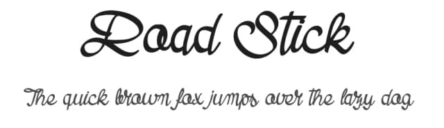Road Stick by dcoxy - Greg Medina — Script Handwritten Font