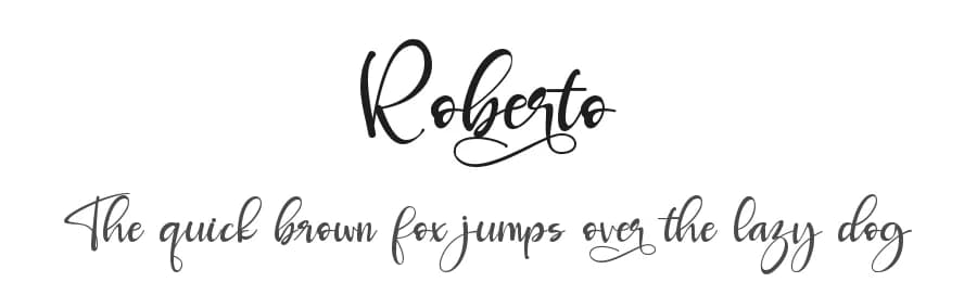 Roberto by Letterara — Script Handwritten Font