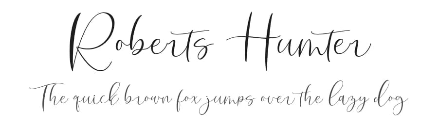 Roberts Humter by mightype — Script Handwritten Font