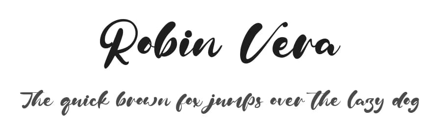 Robin Vera by Kong Font — Script Handwritten Font