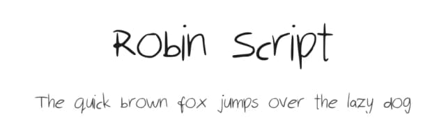 Robin Script by Borka Szabo — Script Handwritten Font
