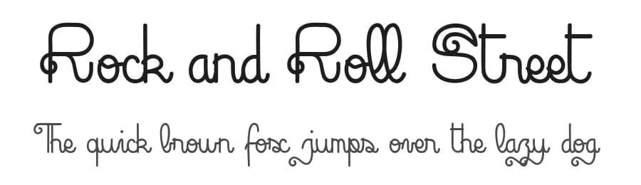 Rock and Roll Street by dcoxy - Greg Medina — Script Handwritten Font