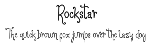 Rockstar by share font — Script Handwritten Font