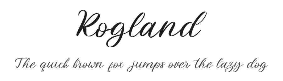 Rogland by Wildan Type — Script Handwritten Font