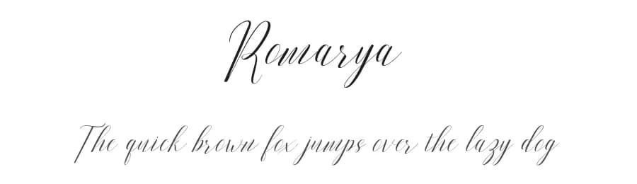 Romarya by josstype — Script Handwritten Font