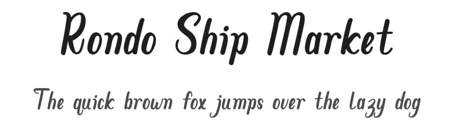 Rondo Ship Market by Chamdan Chakim — Script Handwritten Font