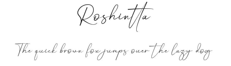 Roshintta by RantautypeStudio — Script Handwritten Font