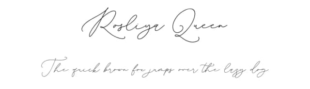 Rosliya Queen by Beautypes — Script Handwritten Font
