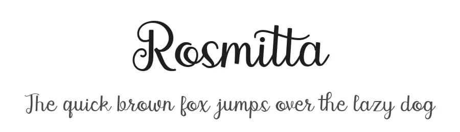 Rosmitta by Letter Jos — Script Handwritten Font