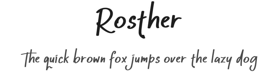 Rosther by RantautypeStudio — Script Handwritten Font