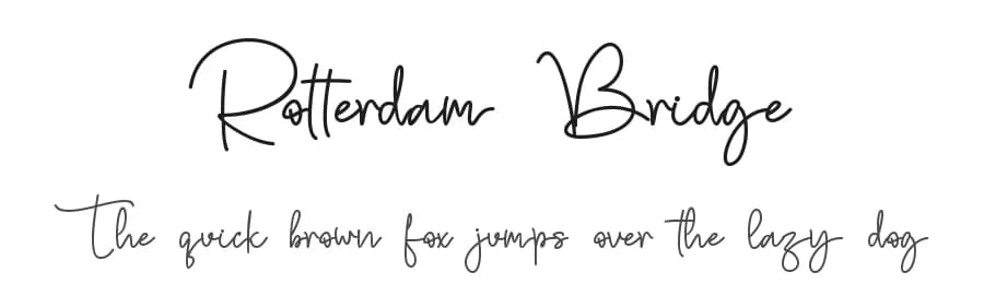 Rotterdam Bridge by Stefani Letter — Script Handwritten Font
