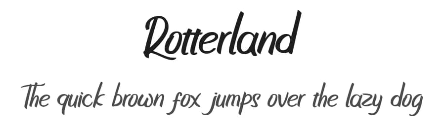 Rotterland by Motokiwo — Script Handwritten Font