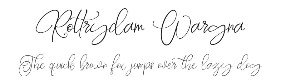 Rottrydam Wargna by FallenGraphic Studio — Script Handwritten Font