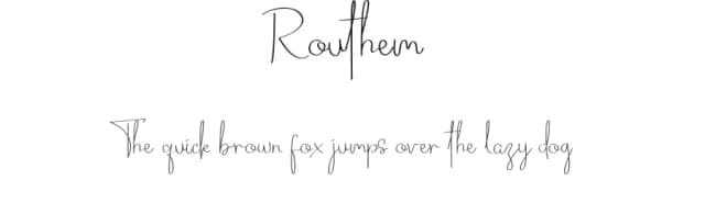 Routhem by Creacy-Std — Script Handwritten Font