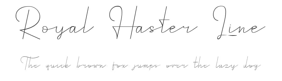 Royal Haster Line by Naharstd — Script Handwritten Font