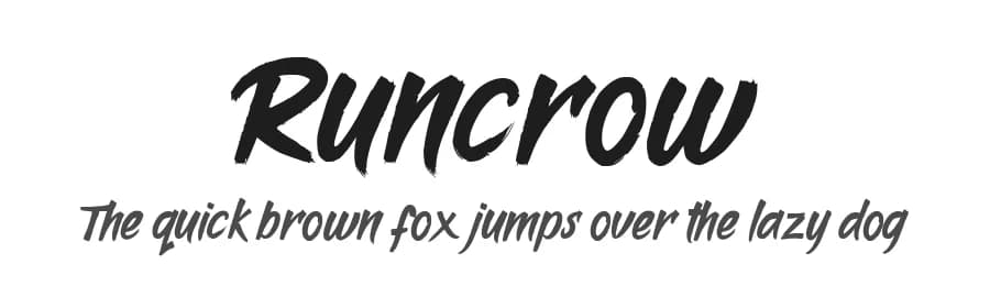 Runcrow by Kong Font — Script Handwritten Font