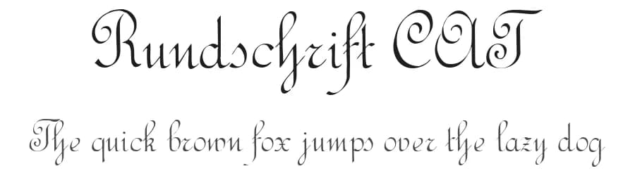Rundschrift CAT by Peter Wiegel — Script Handwritten Font