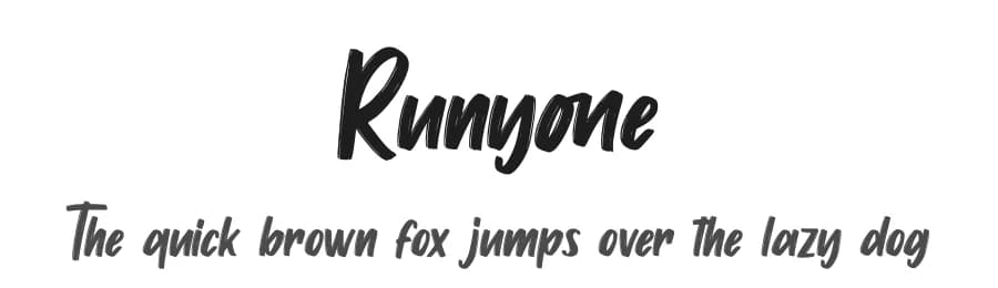 Runyone by Skiiller Studio — Script Handwritten Font