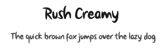 Rush Creamy by LakuFont — Script Handwritten Font