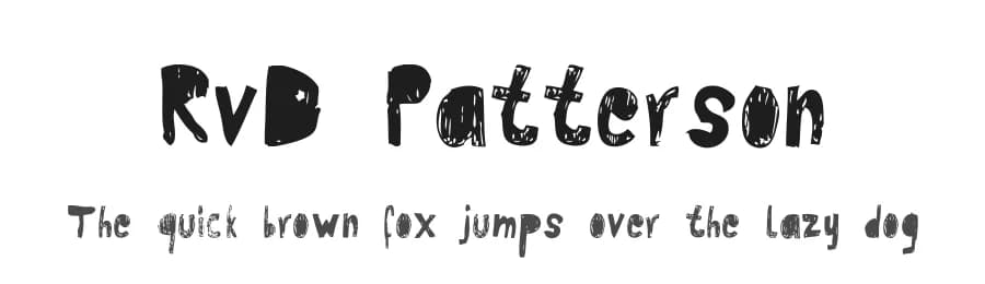 RvD Patterson by Rich.vom.Dorf. β Script Handwritten Font