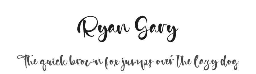 Ryan Gary by Vztype Studio — Script Handwritten Font