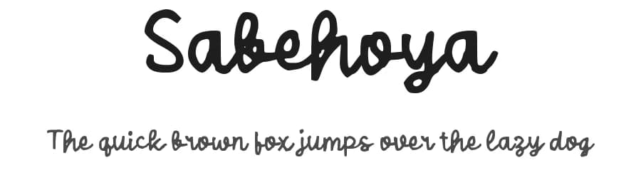 Sabehoya by wepfont.com — Script Handwritten Font