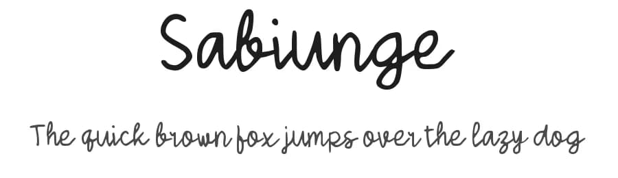 Sabiunge by wepfont.com — Script Handwritten Font