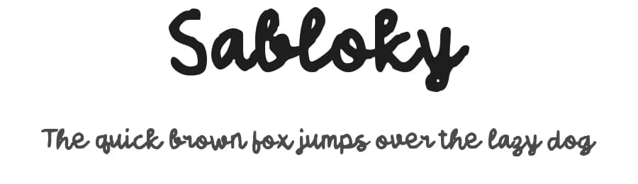 Sabloky by wepfont.com — Script Handwritten Font