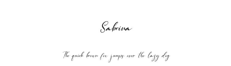 Sabrina by Kong Font — Script Handwritten Font
