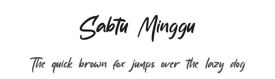 Sabtu Minggu by StringLabs Creative Studio — Script Handwritten Font