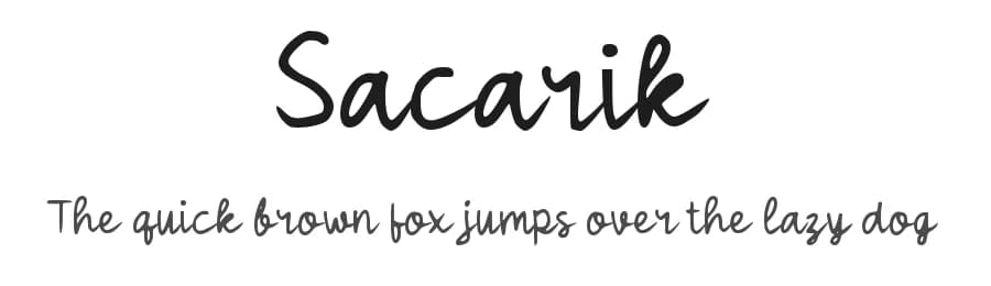 Sacarik by wepfont.com — Script Handwritten Font