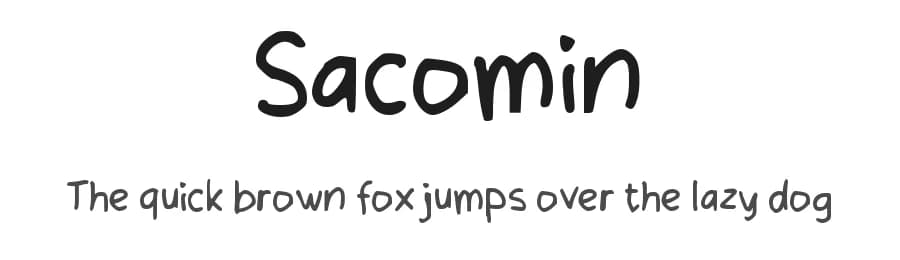 Sacomin by wepfont.com — Script Handwritten Font