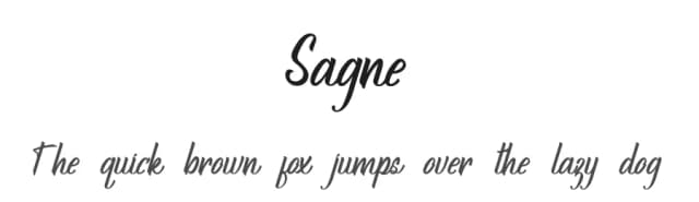 Sagne by Rasyid Annas — Script Handwritten Font
