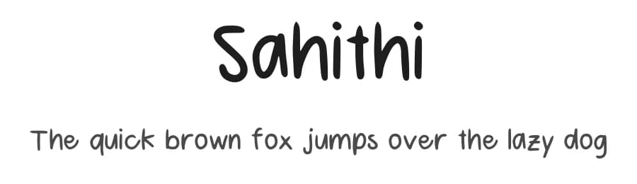 Sahithi by Sahithi Lingampalli — Script Handwritten Font