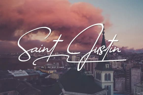Saint Justin Font by I Do Not Sleep — Script Handwritten Font